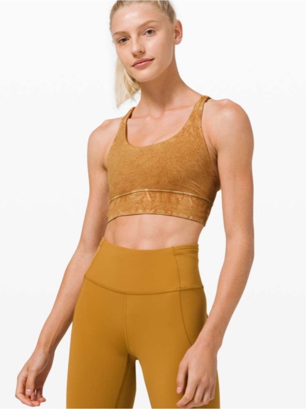 Lululemon Energy Bra Spiced Bronze Yellow size 4